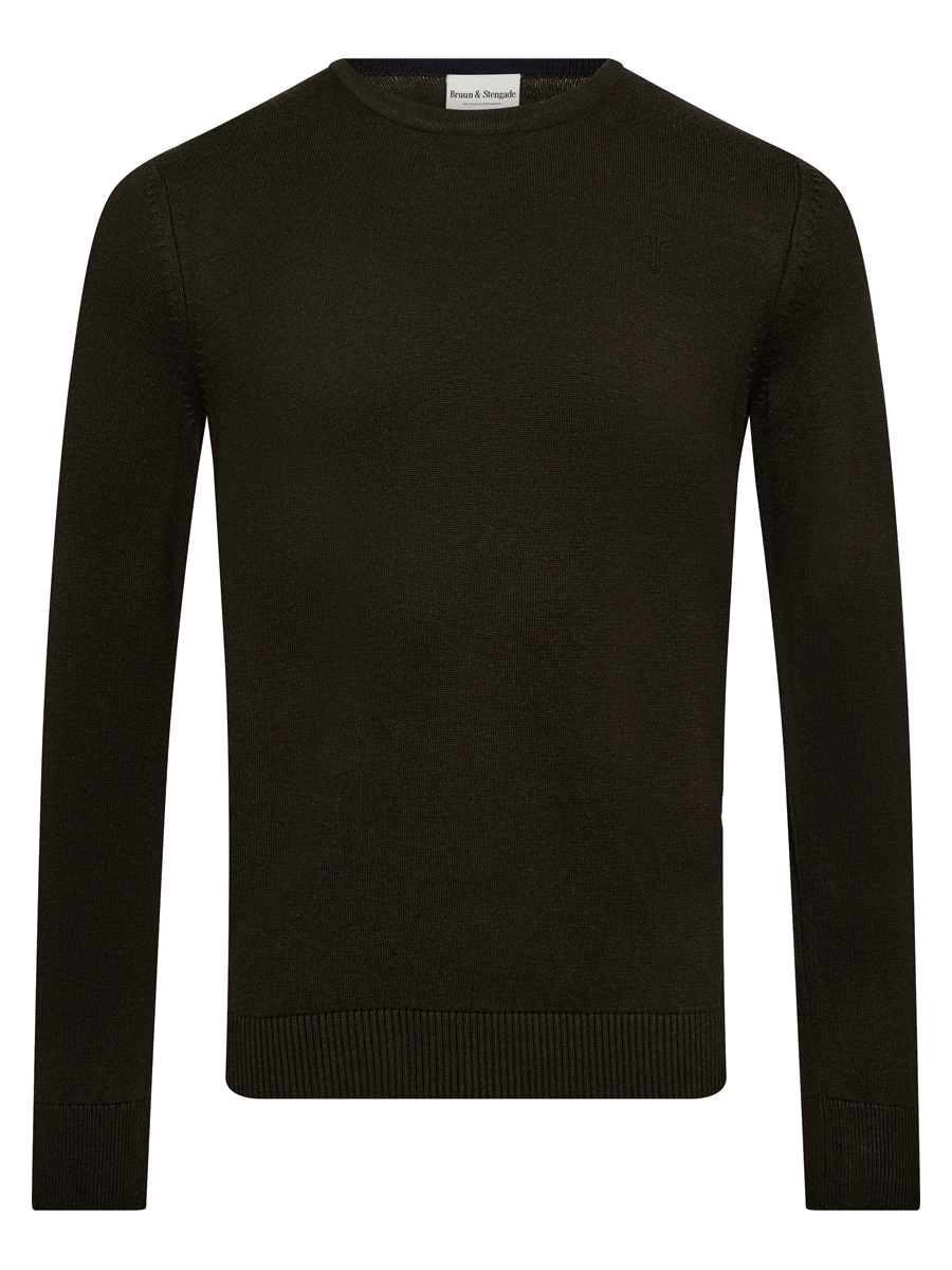 Bruun & Stengade Strik & Sweat 2502-04001-green_S - Bygholm Menswear